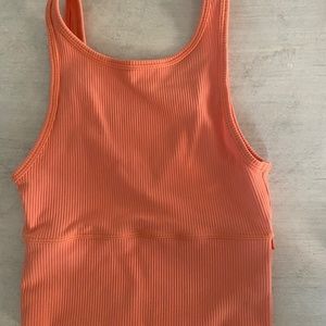 Lululemon Power Pivot Rib Tank, Golden Apricot, Size 0